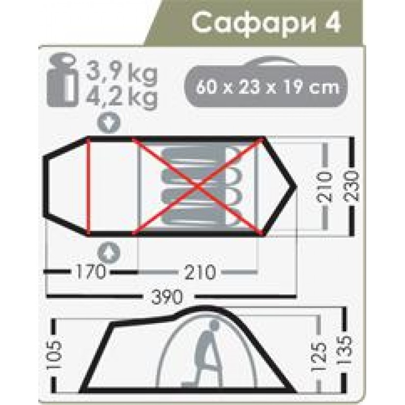 Палатка Normal Сафари 4