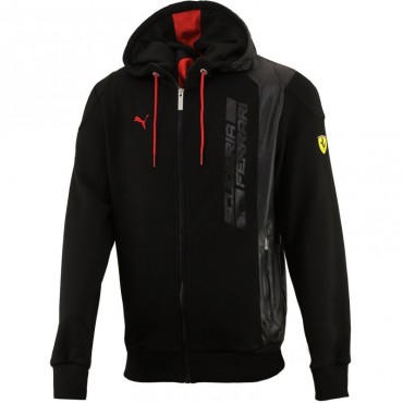 Толстовка Ferrari Hooded Sweat Jacket черная