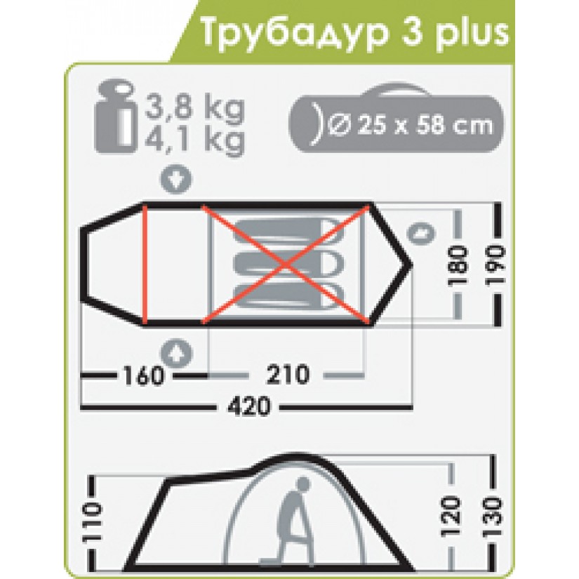 Палатка Normal Трубадур 3