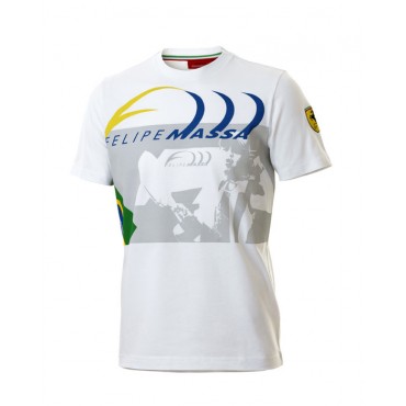 Футболка Ferrari F.Massa Logo белая