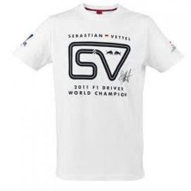 Футболка Red Bull S.Vettel World Champion белая