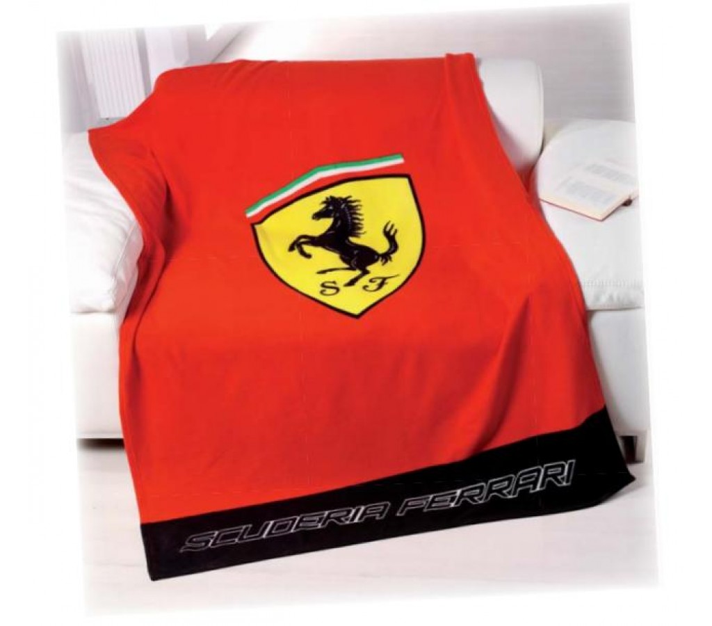 Плед флис. Ferrari Classic Logo 150*200см красный