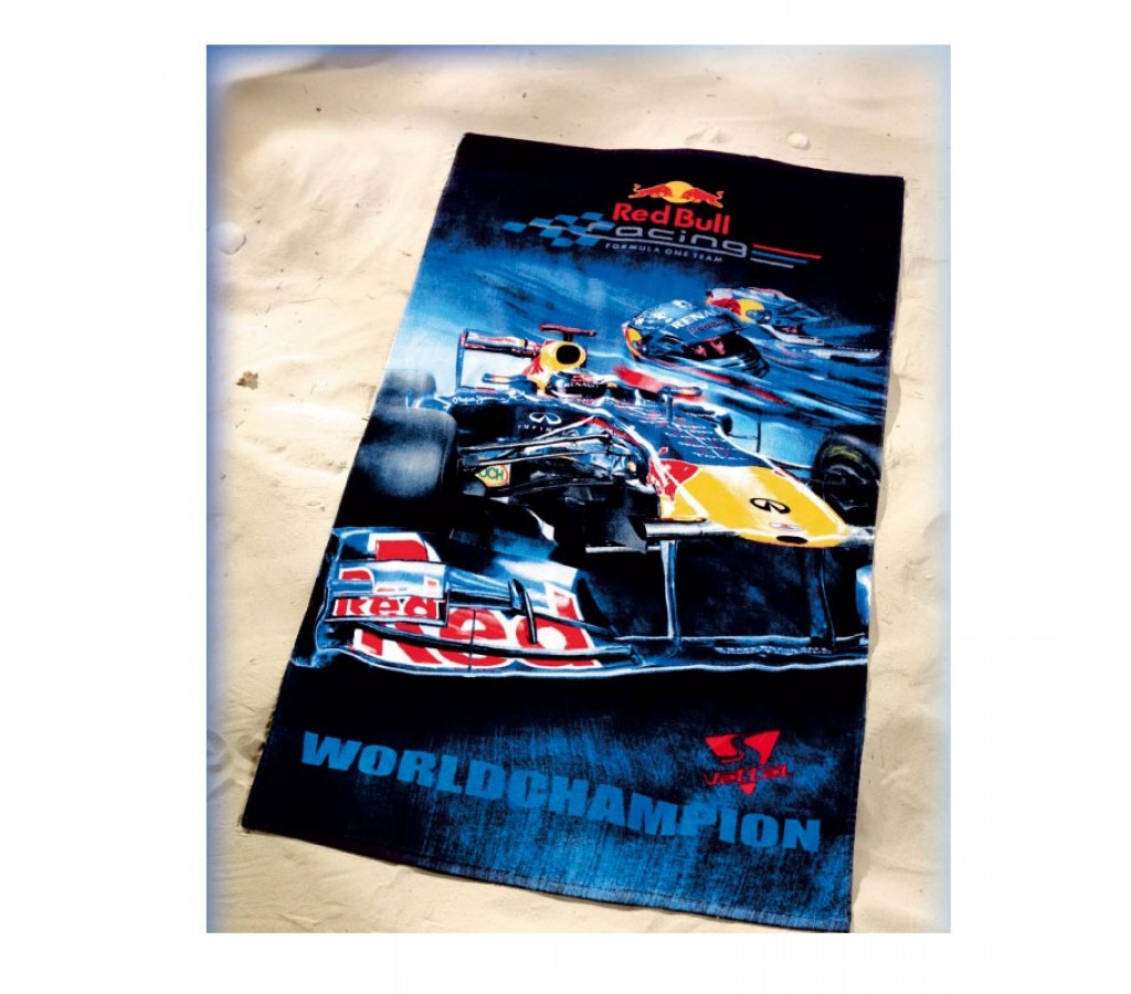 Полотенце Red Bull S.Vettel World Champion 75*150см т.синий