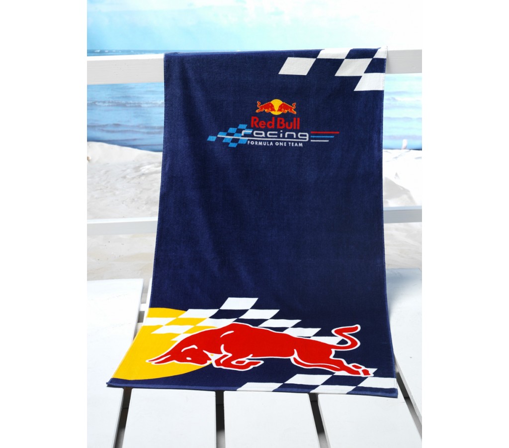 Полотенце Red Bull Racing 75*150см т.синий